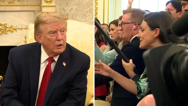 "اصمتي!".. ترامب يهاجم مراسلة CNN ويصفها بالـ"مزعجة"