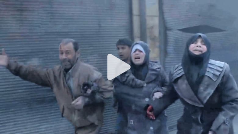 دقائق بعد انفجار براميل متفجرة بحلب دقائق بعد انفجار براميل متفجرة بحلب
