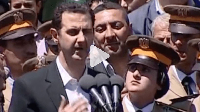 بالفيديو.. أول ظهور علني للأسد منذ سقوط إدلب وجسر الشغور بالفيديو.. أول ظهور علني للأسد منذ سقوط إدلب وجسر الشغور