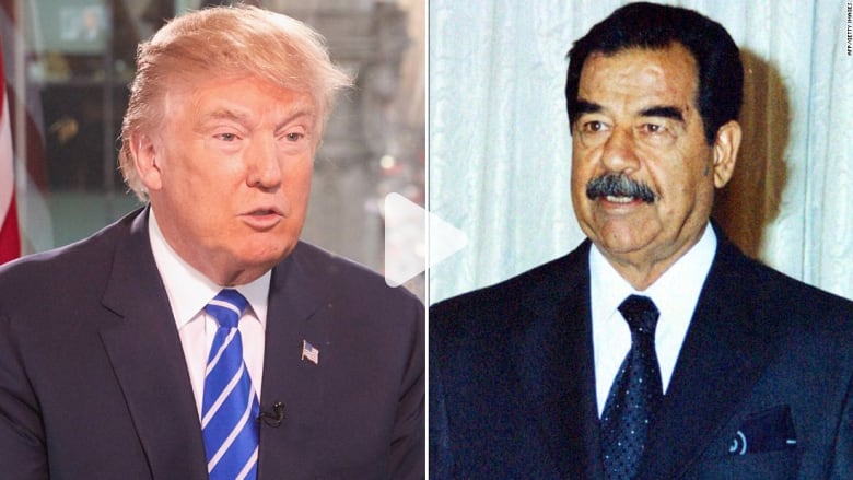 بالفيديو: ترامب يمدح الديكتاتور صدام حسين: كان "فعالا" بقتل الإرهابيين بالفيديو: ترامب يمدح الديكتاتور صدام حسين: كان "فعالا" بقتل الإرهابيين