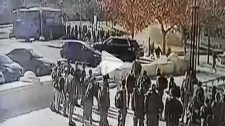 شاهد.. لحظة هجوم الدهس في القدس شاهد.. لحظة هجوم الدهس في القدس