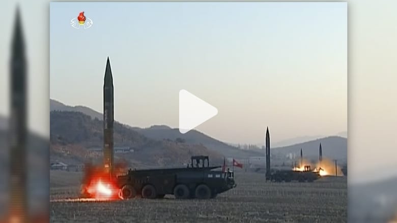 شاهد.. لحظة إطلاق كوريا الشمالية صواريخ بالستية شاهد.. لحظة إطلاق كوريا الشمالية صواريخ بالستية