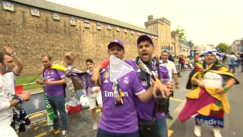 مشجعو ريال مدريد ويوفنتوس يستعدون لنهائي أبطال أوروبا مشجعو ريال مدريد ويوفنتوس يستعدون لنهائي أبطال أوروبا
