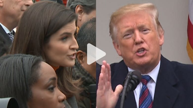 مجدداً.. مشادة كلامية بين مراسلة CNN وترامب خلال مؤتمر صحفي مجدداً.. مشادة كلامية بين مراسلة CNN وترامب خلال مؤتمر صحفي
