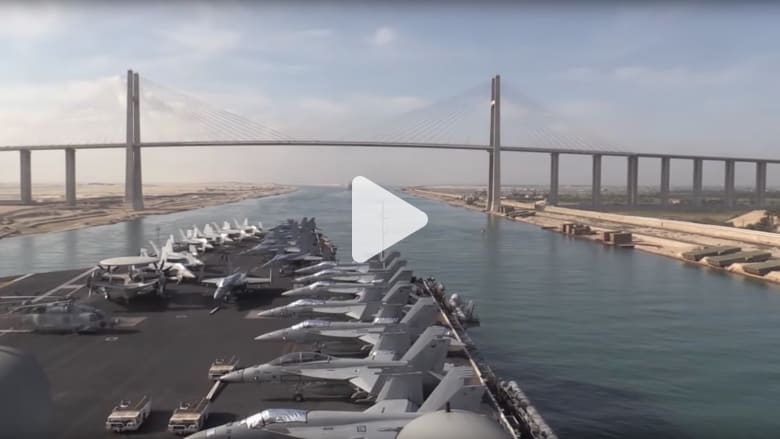 بالفاصل الزمني.. عبور حاملة الطائرات الأمريكية قناة السويس بالفاصل الزمني.. عبور حاملة الطائرات الأمريكية قناة السويس