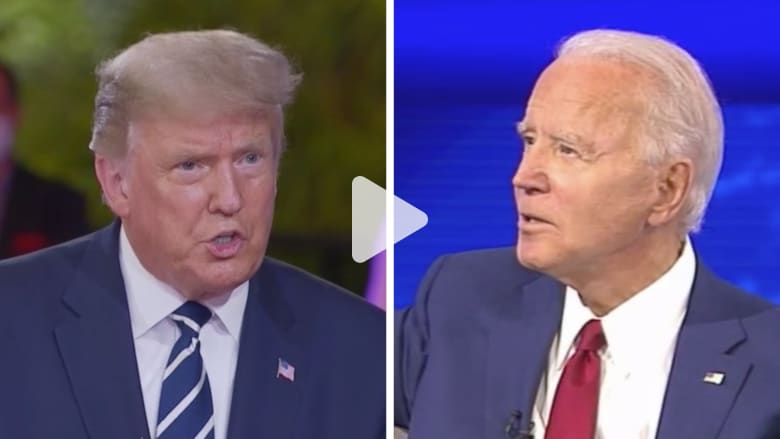 تطور غير متوقع بايدن يتقدم على ترامب في تقييمات المشاهدات على التلفزيون Cnn Arabic