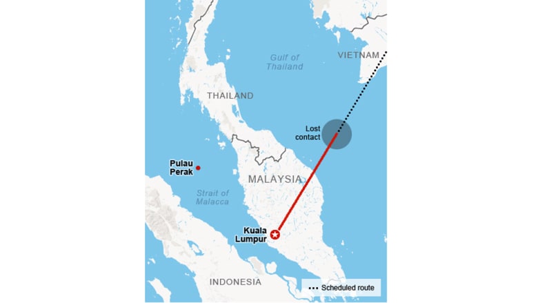 لغز الرحلة الماليزية المنكوبة.. بالخرائط