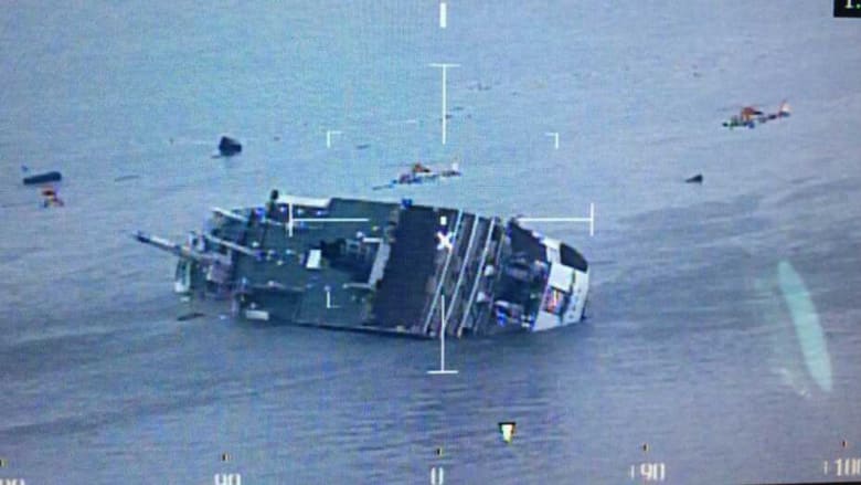 غرق سفينة الركاب الكورية الجنوبية وجهود انقاذ الركاب