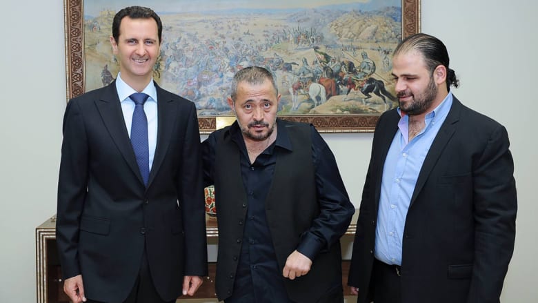 صورة تجمع الرئيس السوري بجورج وسوف ونجله