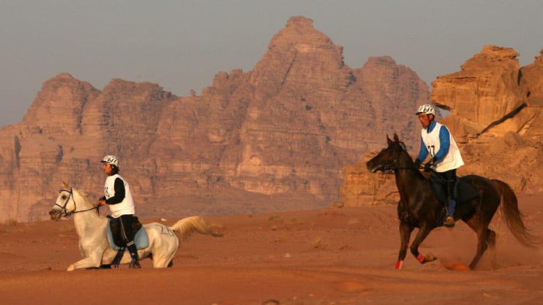 بالصور..كيف تتنافس الخيول عبر الكثبان الرملية في الصحراء