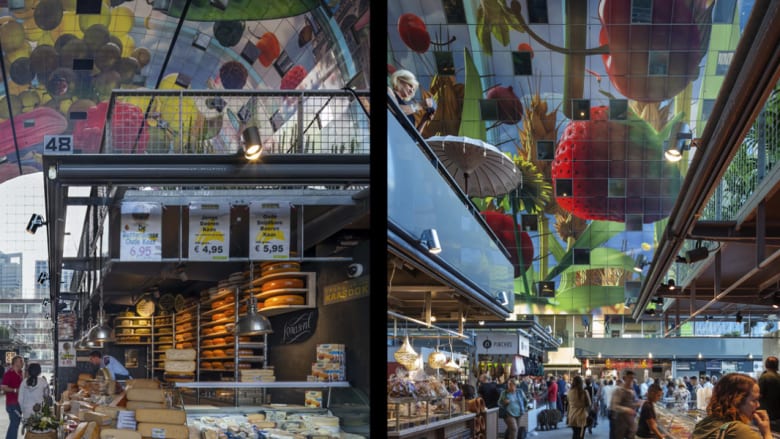 بالصور..سوق للخضار والفاكهة بشكل "محطة فضائية" في هولندا