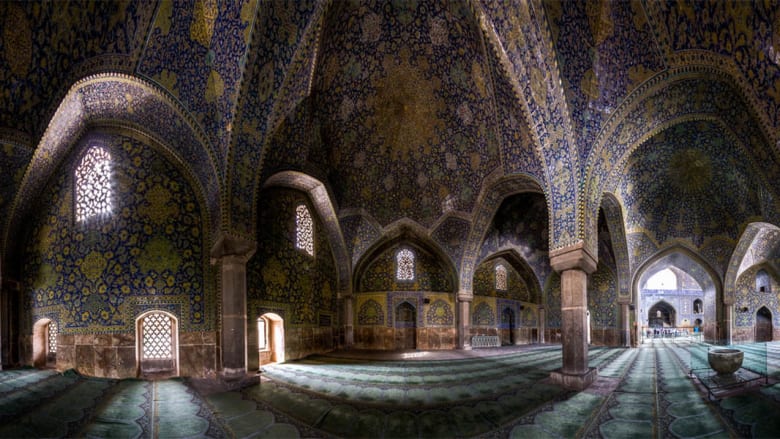 مسجد الشاه، الموجود في نقشيجاهان بإصفهان، إيران.