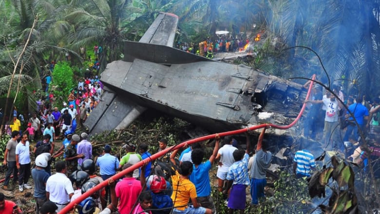 تحطم طائرة عسكرية في سريلانكا
