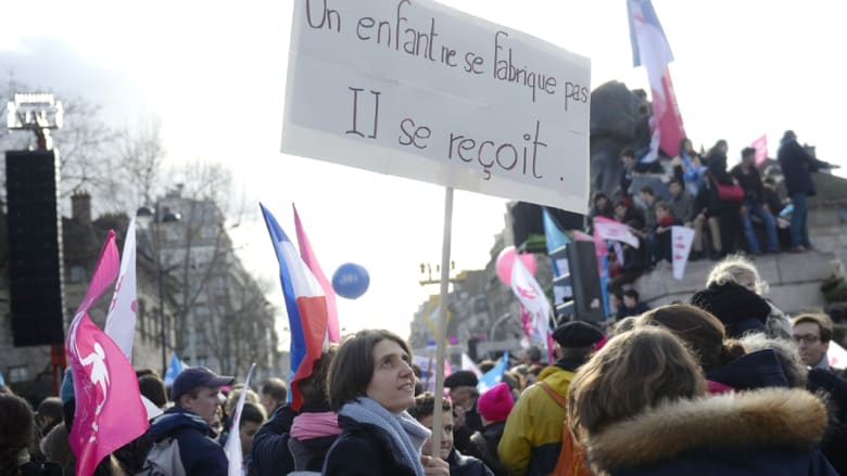 مظاهرات ضدّ الزواج المثلي في فرنسا