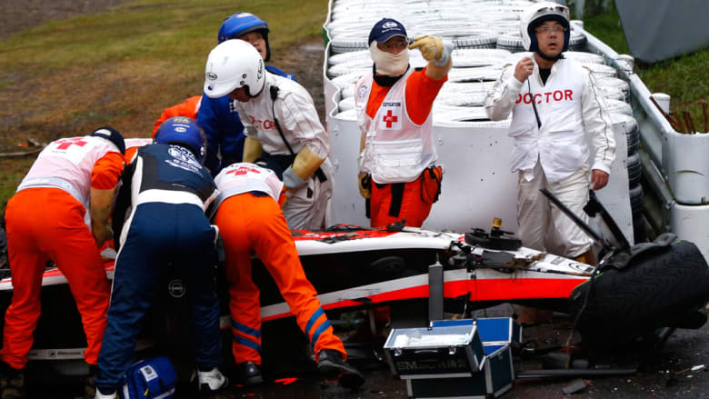 نقل سائق الفورمولا بيانكي فاقدا الوعي الى المستشفى بعد حادث خطير في سباق سوزوكا