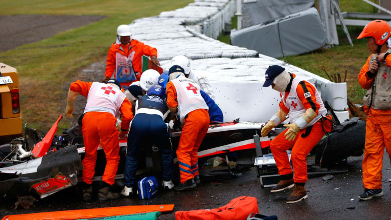 نقل سائق الفورمولا بيانكي فاقدا الوعي الى المستشفى بعد حادث خطير في سباق سوزوكا