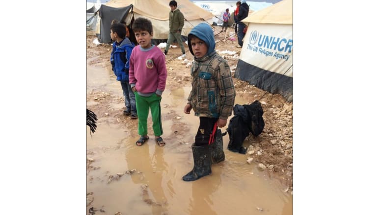لقطات من زيارة عاصفة هدى لمخيم الزعتري