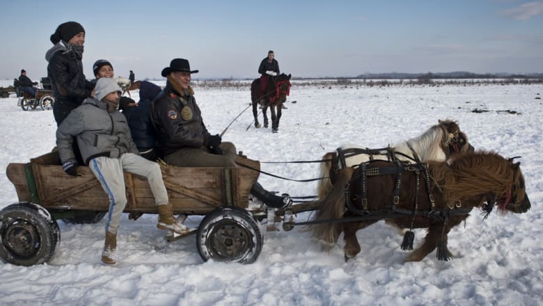 كيف تُعمد الخيول بعيد الغطاس في رومانيا؟