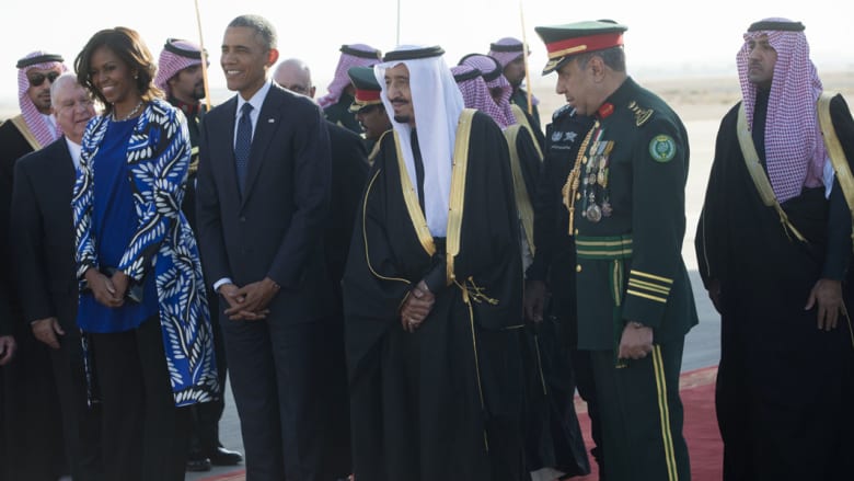 بالصور.. أوباما بالسعودية لتعزية الملك سلمان عبدالعزيز