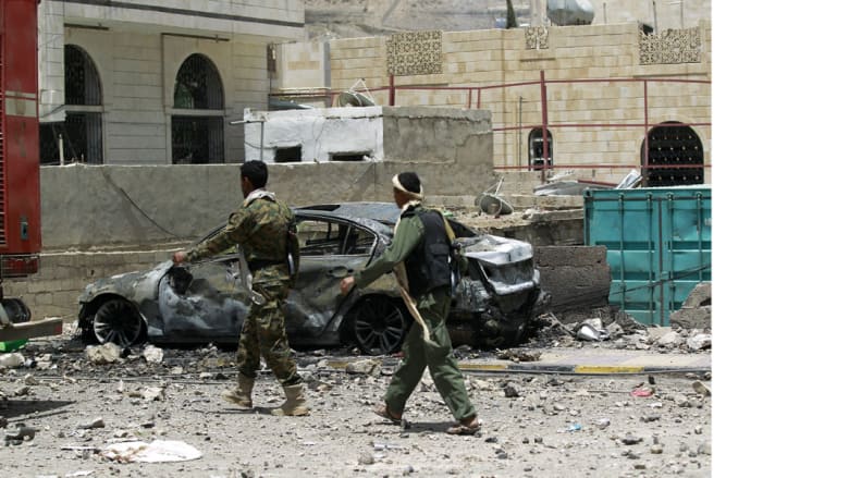 صنعاء بعد قصف مستودع الأسلحة في فج عطان