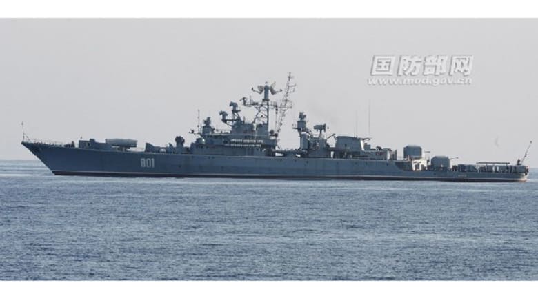 بالصور.. تدريبات عسكرية بحرية بين الصين وروسيا في المتوسط