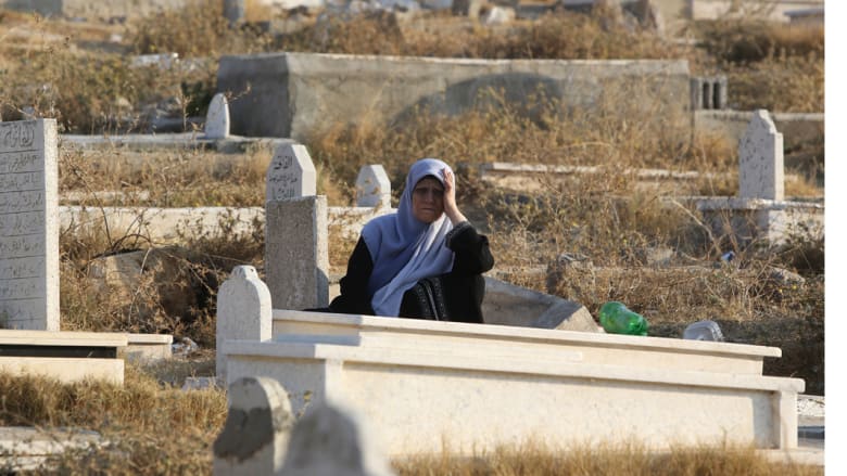 زيارة المقابر يوم العيد - غزة 