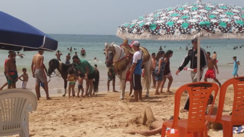 أصحاب الأحصنة: يتجولون بأحصنة مسرجة  يتم كراؤها لجولة حول الشاطئ