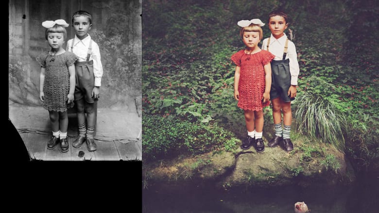 مصورة تحول صور من زمن الحرب الداكن إلى أوهام زاهية بالألوان