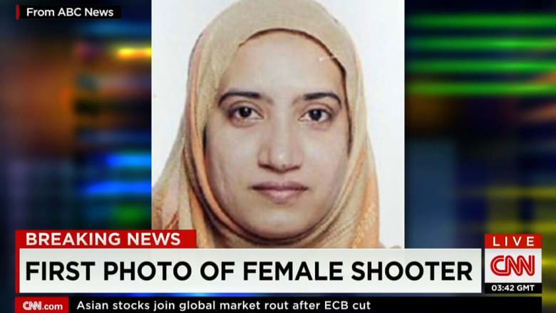 بعد الاشتباه بمبايعتها لداعش.. هذه صورة زوجة وشريكة منفذ هجوم برناردينو.. ومصدر لـCNN: غالبا ما زارت والدها المقيم بالسعودية