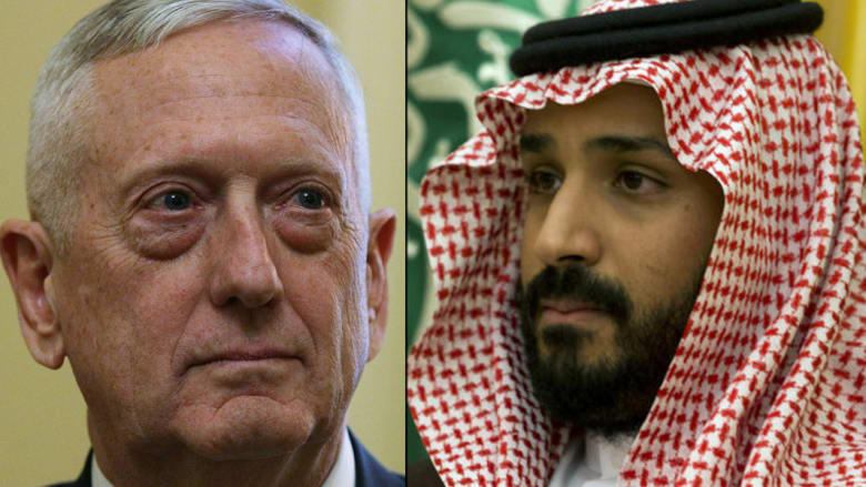 ماتيس يؤكد على أهمية السعودية لأمريكا في اتصال هاتفي مع الأمير محمد بن سلمان