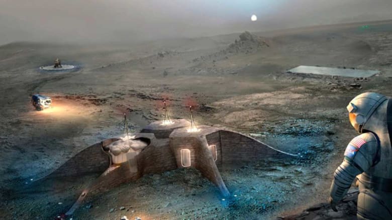 طابعات ثلاثية الأبعاد لبناء المباني على سطح المريخ