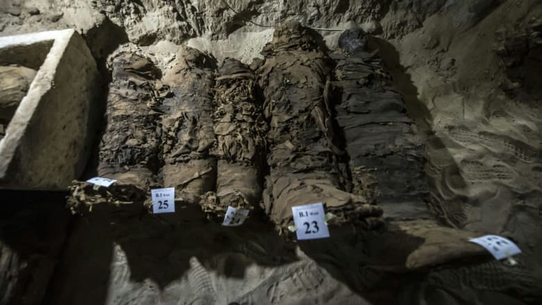 علماء الآثار  في مصر يعثرون على 17 مومياء في "تونة الجبل" بمحافظة المنيا