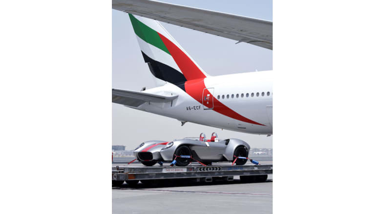 طيران الإمارات ينقل أول سيارة صُممت وصنعت في الإمارات