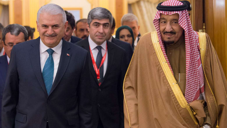 رئيس وزراء تركيا في السعودية: وجهات نظرنا متطابقة بنسبة 90 % حول قضايا المنطقة
