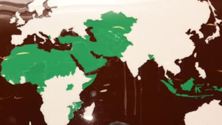 خريطة تظهر الدول الأعضاء بمنظمة التعاون الإسلامي
