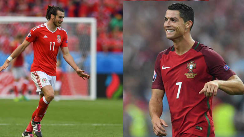 لاعبا ريال مدريد كريستيانو رونالدو وغاريث بيل بتحد تاريخي في يورو 2016