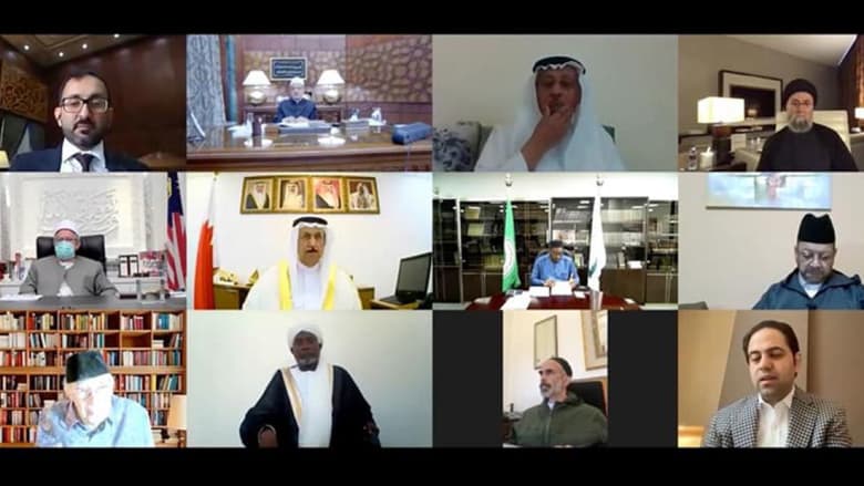 من اجتماع حكماء المسلمين عبر "فيديو كونفرنس"
