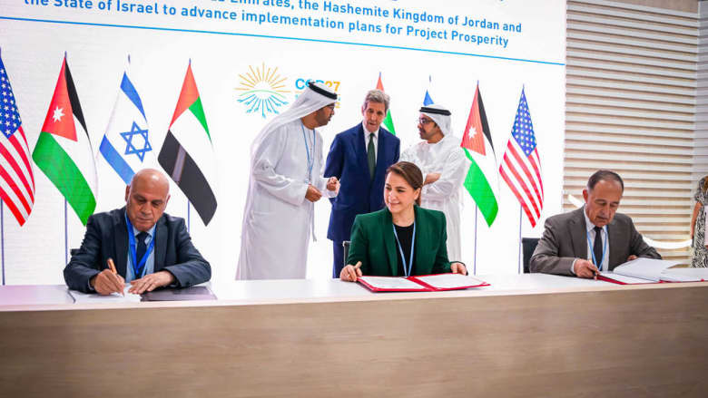 مذكرة تفاهم بين الإمارات والأردن وإسرائيل من أجل مشروعات تواجه تداعيات تغير المناخ