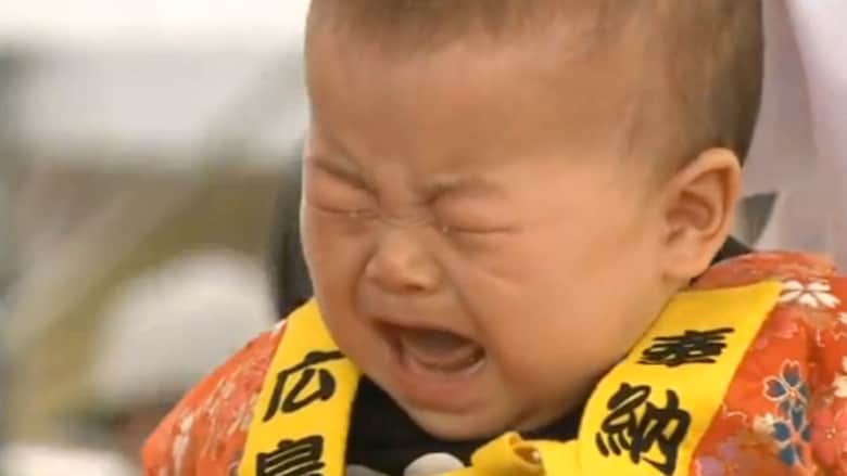 مسابقة الطفل الأعلى صوتا عند البكاء في اليابان