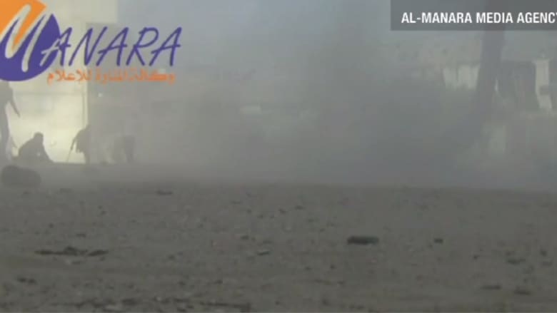 فيديو يظهر قصفا إسرائيليا على سوق بغزة