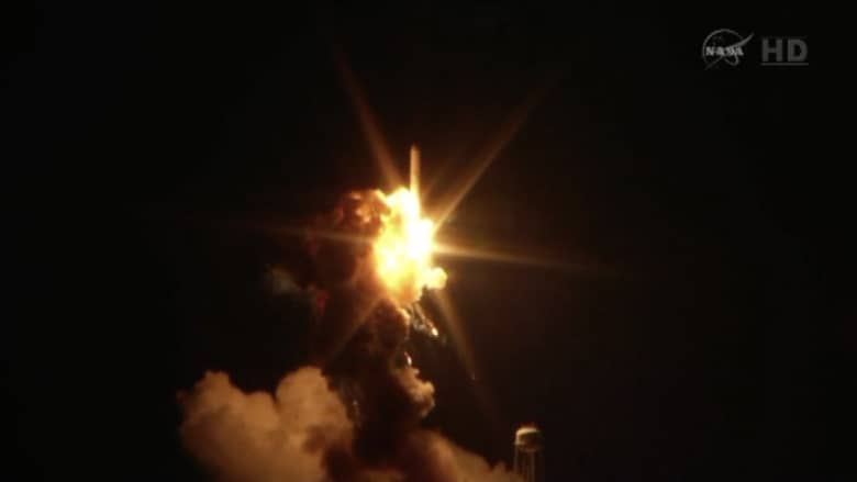 بالفيديو.. انفجار صاروخ تابع لناسا بعد إطلاقه بثوان