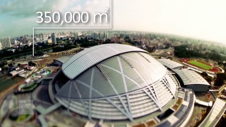 ملعب بمليار دولار في سنغافورة يبهر المعماريين 
