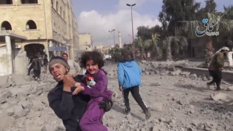 الرقة تحت القصف.. فيديو نشره داعش