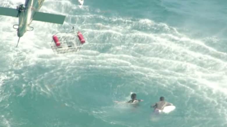 بالفيديو.. انقاذ ثمانية مهاجرين حوصروا في مياه فلوريدا
