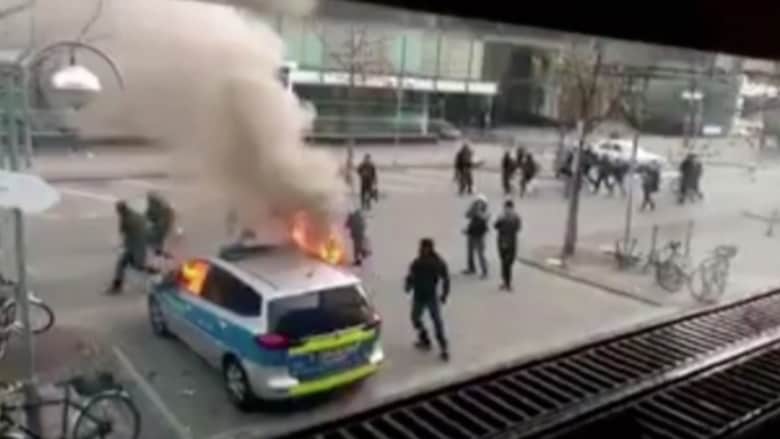 بالفيديو.. اشتباكات عنيفة في ألمانيا بين المتظاهرين ورجال الأمن
