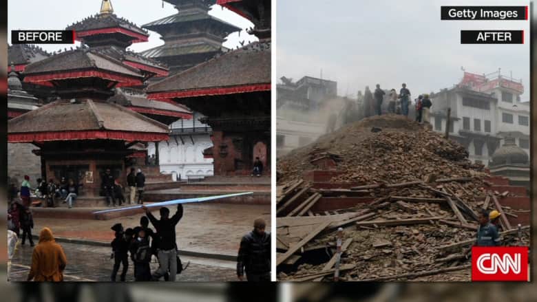 مبان ورموز تاريخية شهيرة تدمر بالكامل إثر أقوى زلزال يضرب نيبال منذ 80 عاما