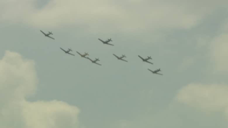 بالفيديو.. عروض طيران لطائرات الحرب العالمية الثانية بواشنطن
