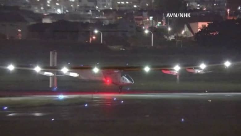 بالفيديو.. الطائرة "سولار إمبالس2" تهبط اضطرارياً في اليابان