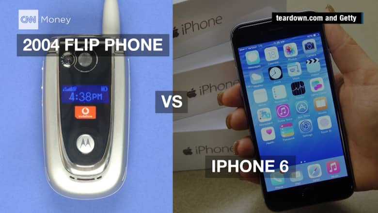 أيهما أكثر كلفة.. آيفون 6 أم هاتف قابل للثني من عام 2004؟