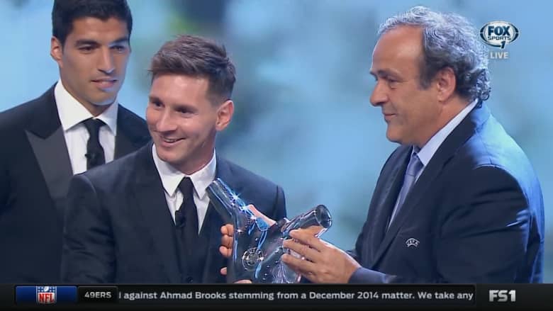بالفيديو.. ميسي يفوز بجائزة أفضل لاعب في أوروبا